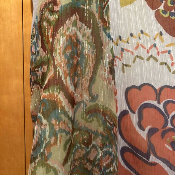 Anu by Natural Vintage 90s / Y2k Multicolor Skirt-Sz XL-Boho-READ-Peasant - Picture 3 of 10